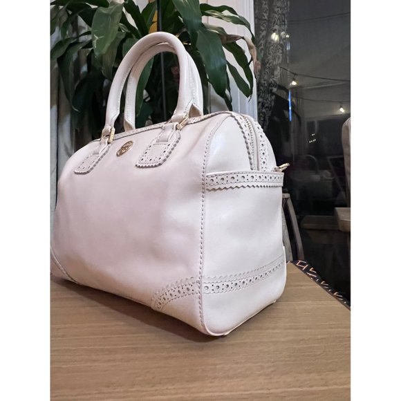 ♦️AUTHENTIC TORY BURCH WHITE RIBBON ROBINSON TOTE/SHOULDER BAG - Picture 3 of 15